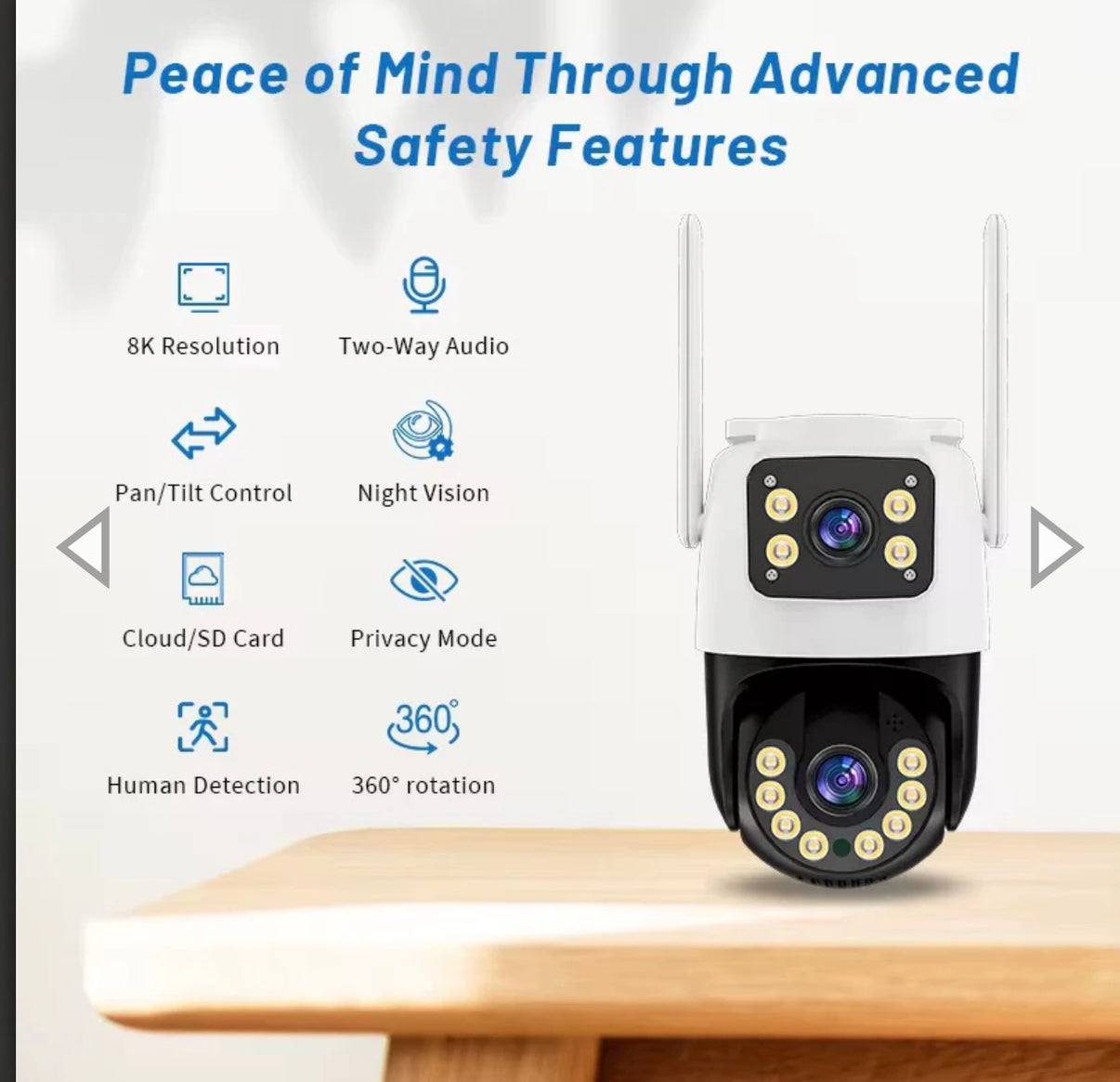 Set 2X Camere de supraveghere dubla WIFI, Cu 2 camere video integrate