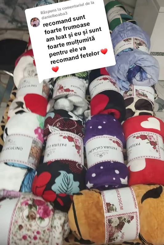 Set 3 Pături Cocolino Soft Touch, Catifelate, 200×230 cm