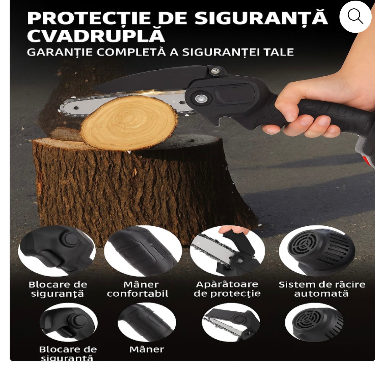 Mini Drujba Electrica 18 Cm cu 2 Acumulatori 48V