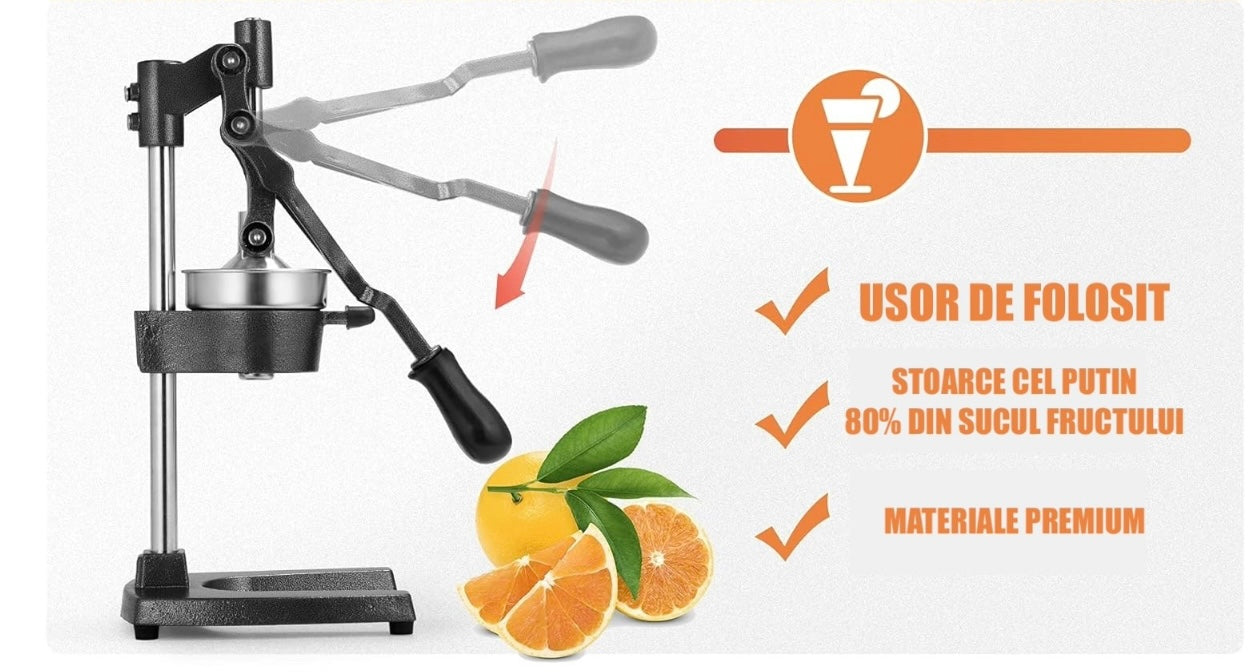 STORCATOR MANUAL PROFESIONAL DIN FONTA SI OTEL INOXIDABIL - PRESA PENTRU CITRICE