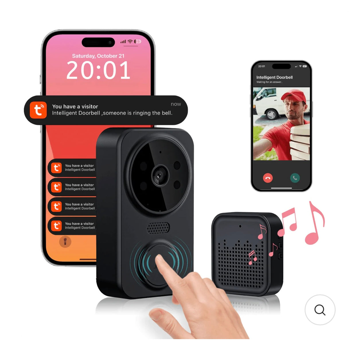 Sonerie video inteligentă fără fir Wireless