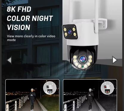 Set 2X Camere de supraveghere dubla WIFI, Cu 2 camere video integrate