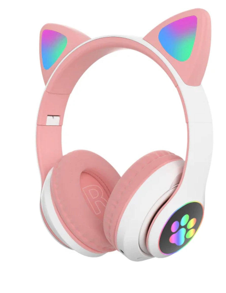 1+1 GRATIS Casti audio Wireless, urechi de pisica, iluminare LED