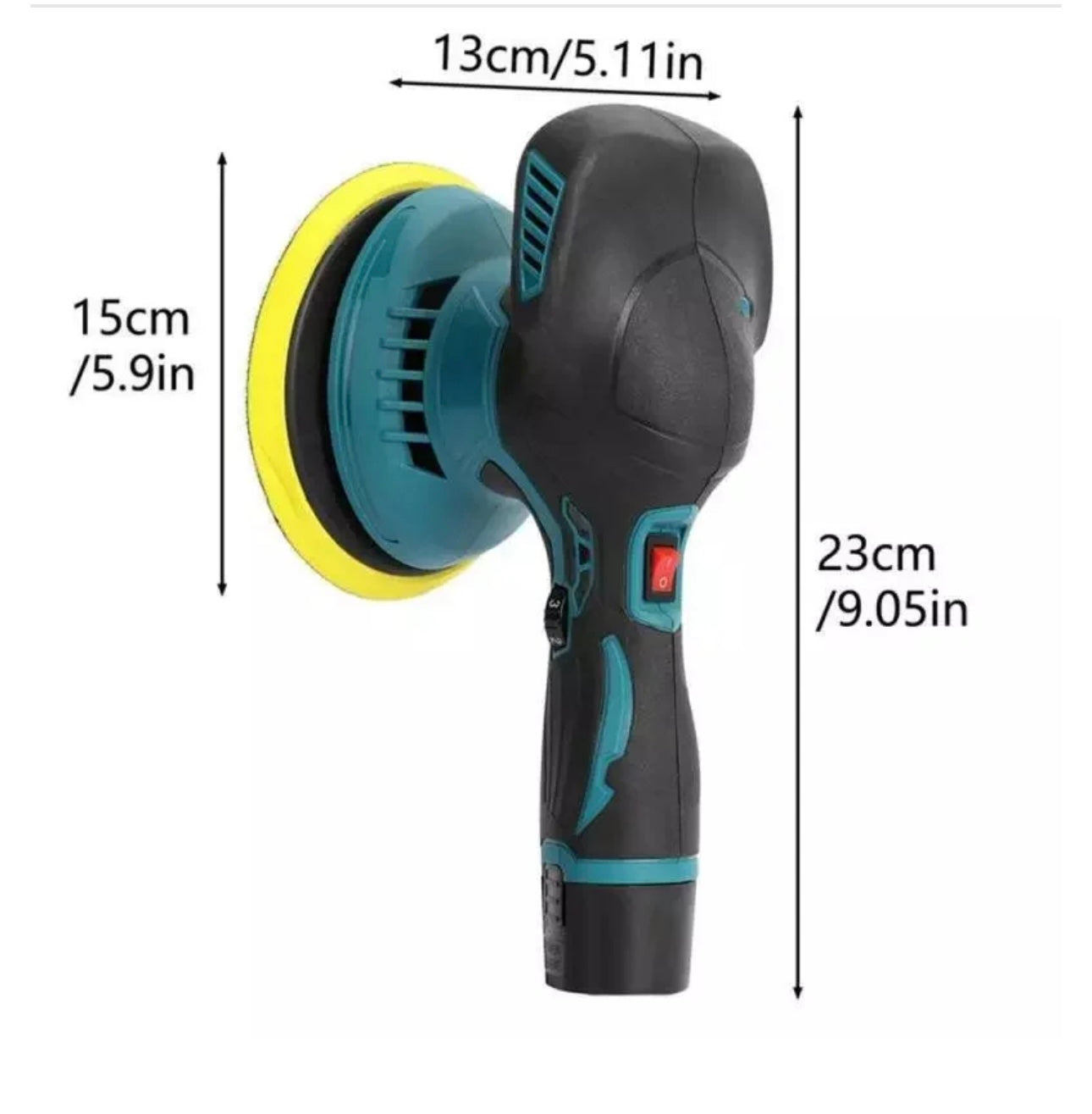 Aparat Polish Auto Profesional cu 2 Acumulatori 12V, 8 Viteze, 2500–5000 RPM, Orbital pentru Detailing