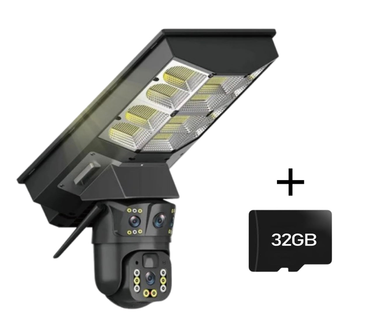 CAMERA SUPRAVEGHERE 4G SOLARA EXTERIOR | 12MP 4K ULTRA HD, PTZ 360°, ZOOM OPTIC X10, PROIECTOR LED 600W, IP67, CARD MEMORIE CADOU