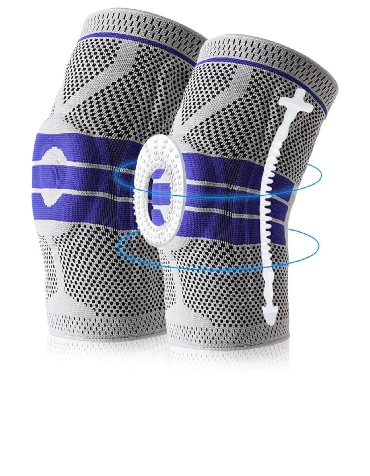 Set genunchiere  profesional elastice pentru genunchi, lungime 35 cm, universală, mărimi S-M-L