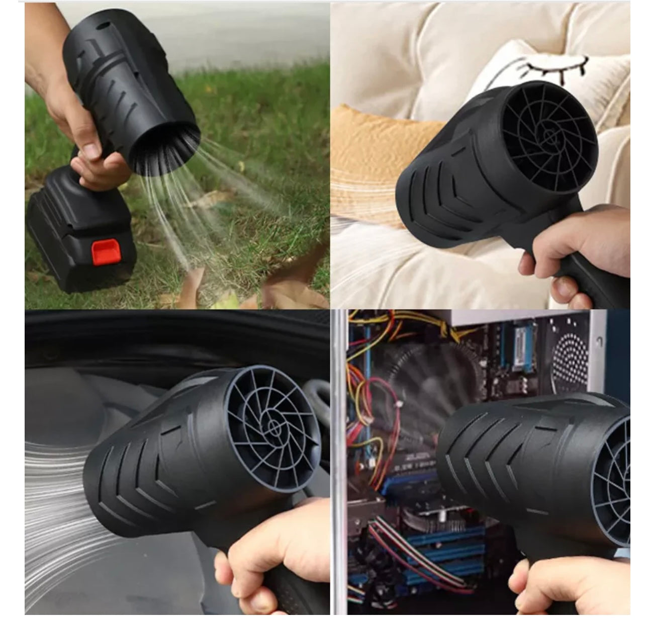 Suflantă de Aer Portabilă 48 V, cu 2 Acumulatori 3000mAh, 4 Viteze, 32.000 RPM, Pentru Frunze, Praful din Curte, Grătar sau Zăpadă Ușoară