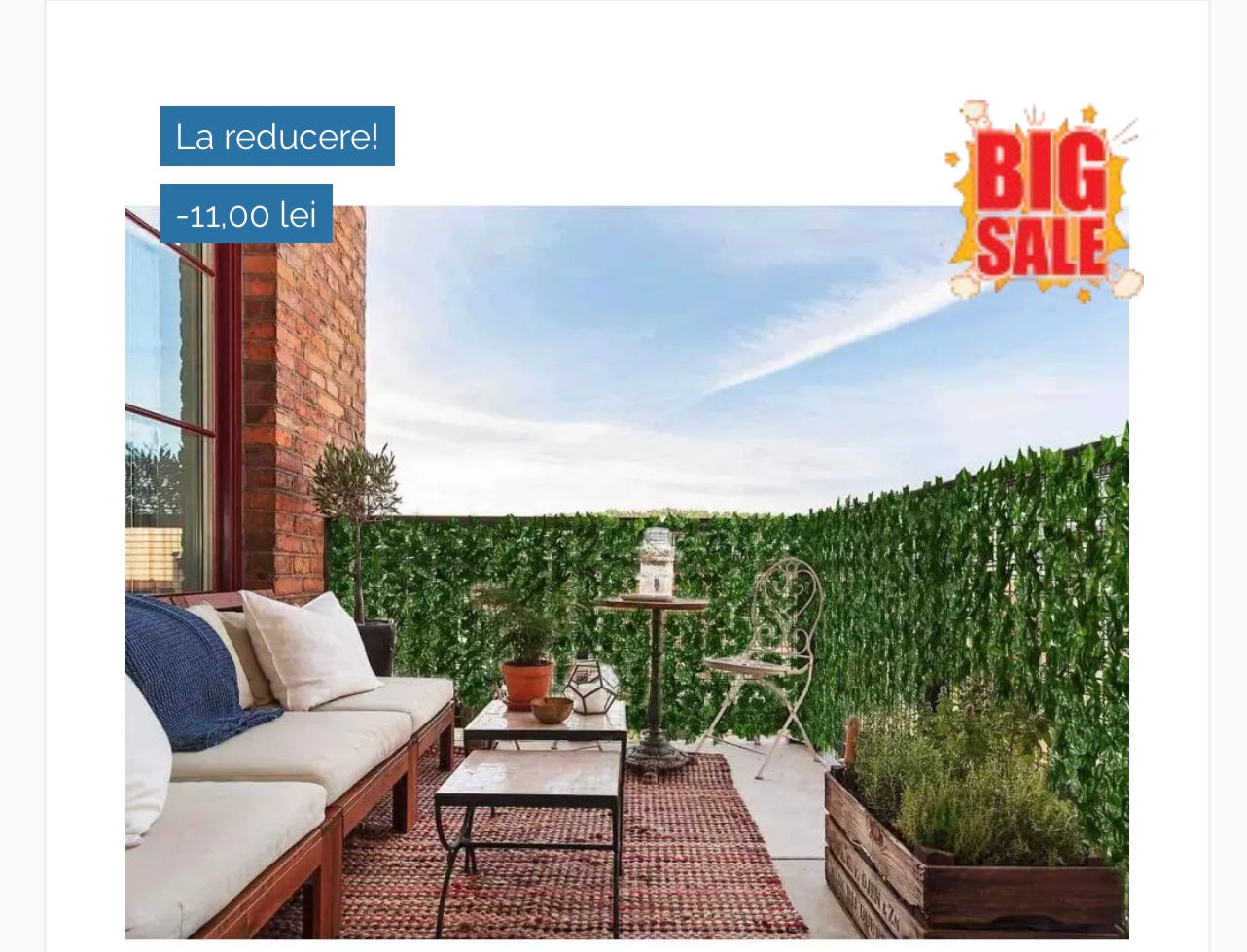 Gard XXL 3m x 1m lungime, gard cu frunze artificiale, gard verde artificial, gard decoractiv Elastix