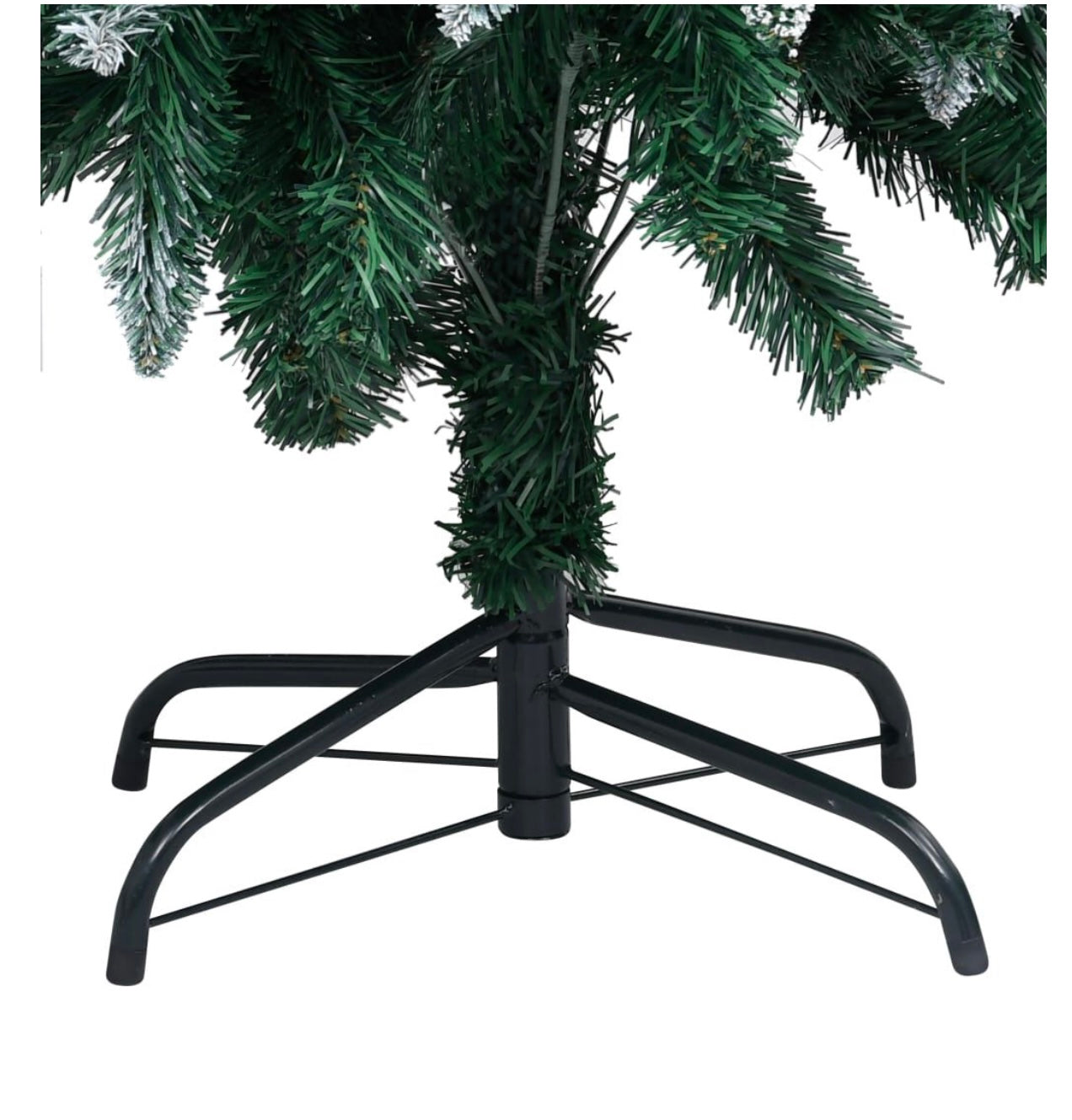 Brad de Crăciun artificial cu conuri brad și zăpadă albă 210 cm