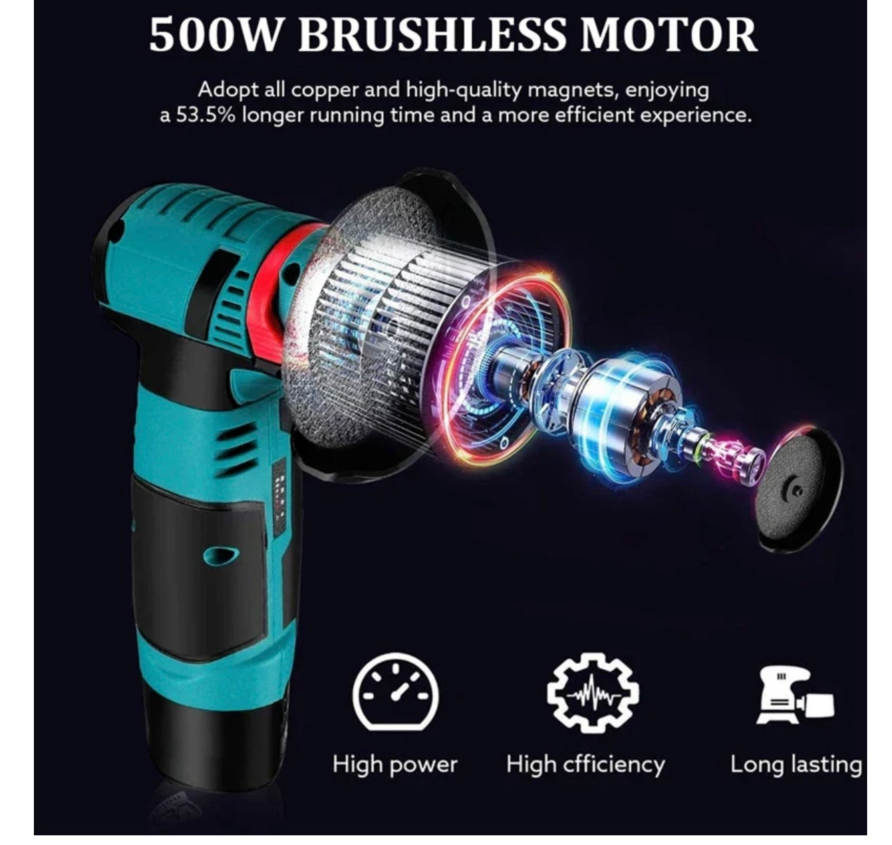 Mini polizor unghiular Flex Fara fir cu 2 Acumulatori 48V, 5 Discuri, 76 mm incluse, 19500 Rpm, 750W, 1500 mAh, Autonomie Mare