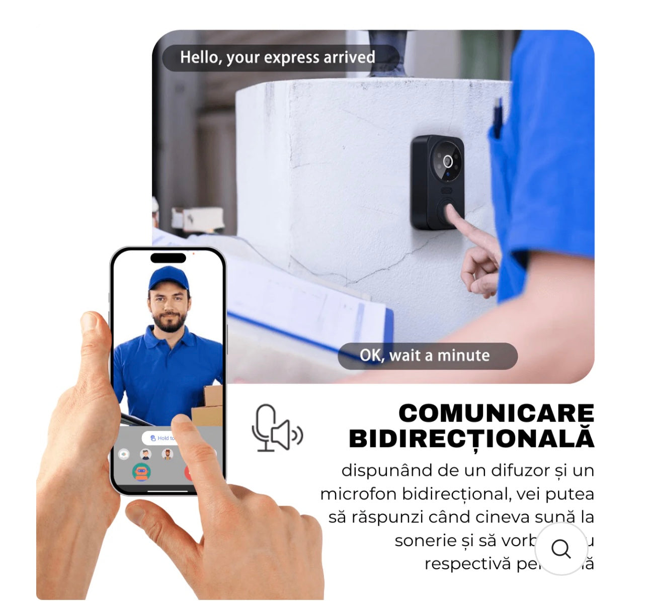 Sonerie video inteligentă fără fir Wireless