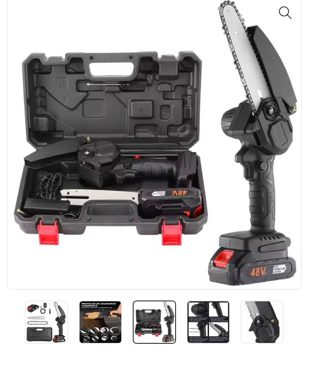 Mini Drujba Electrica 18 Cm cu 2 Acumulatori 48V