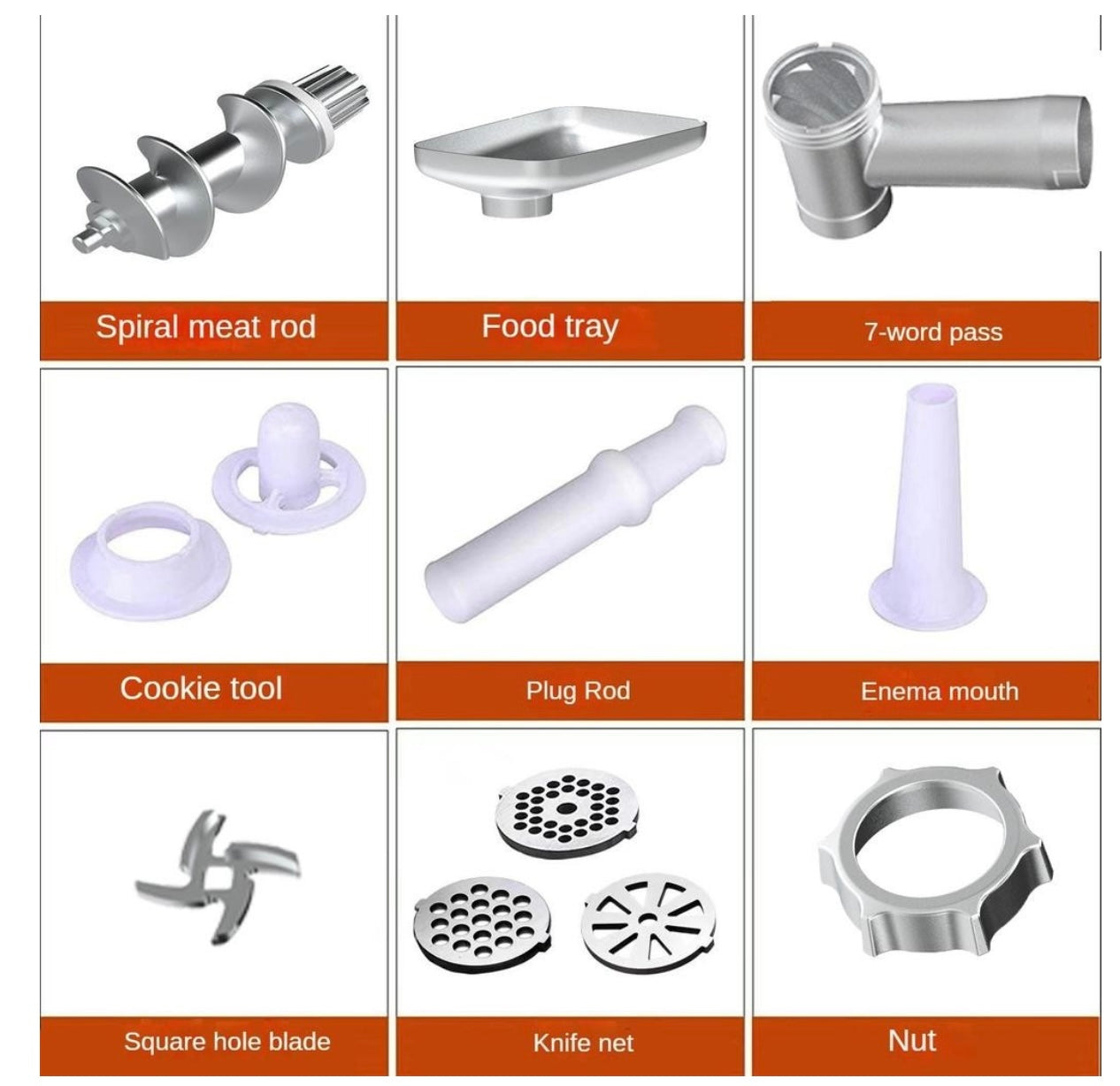 MASINA DE TOCAT CARNE ELECTRICA, 2200W, CU ACCESORII PENTRU CARNATI