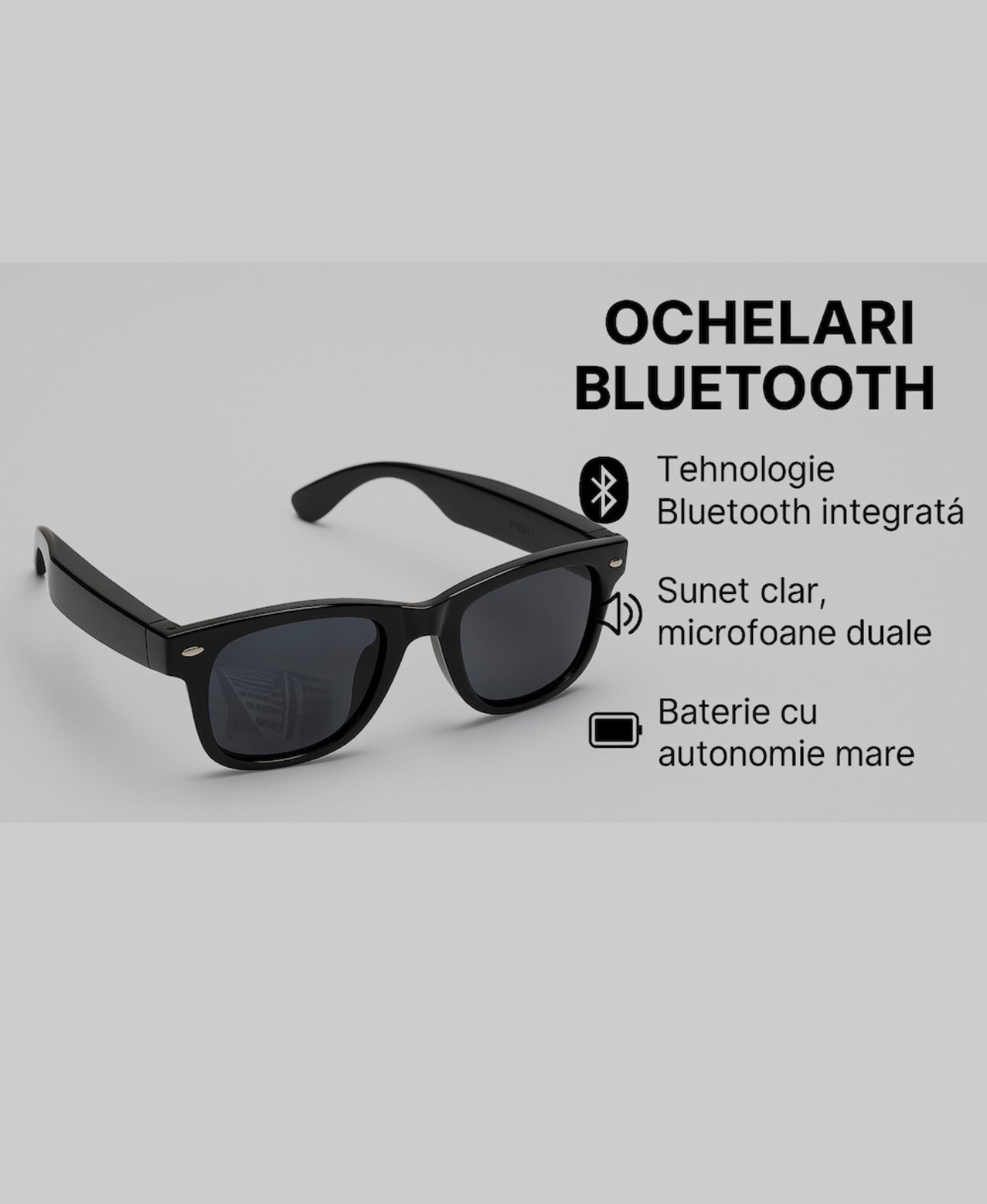 BSG TECH Ochelari de soare inteligenți XO Smart Bluetooth Audio