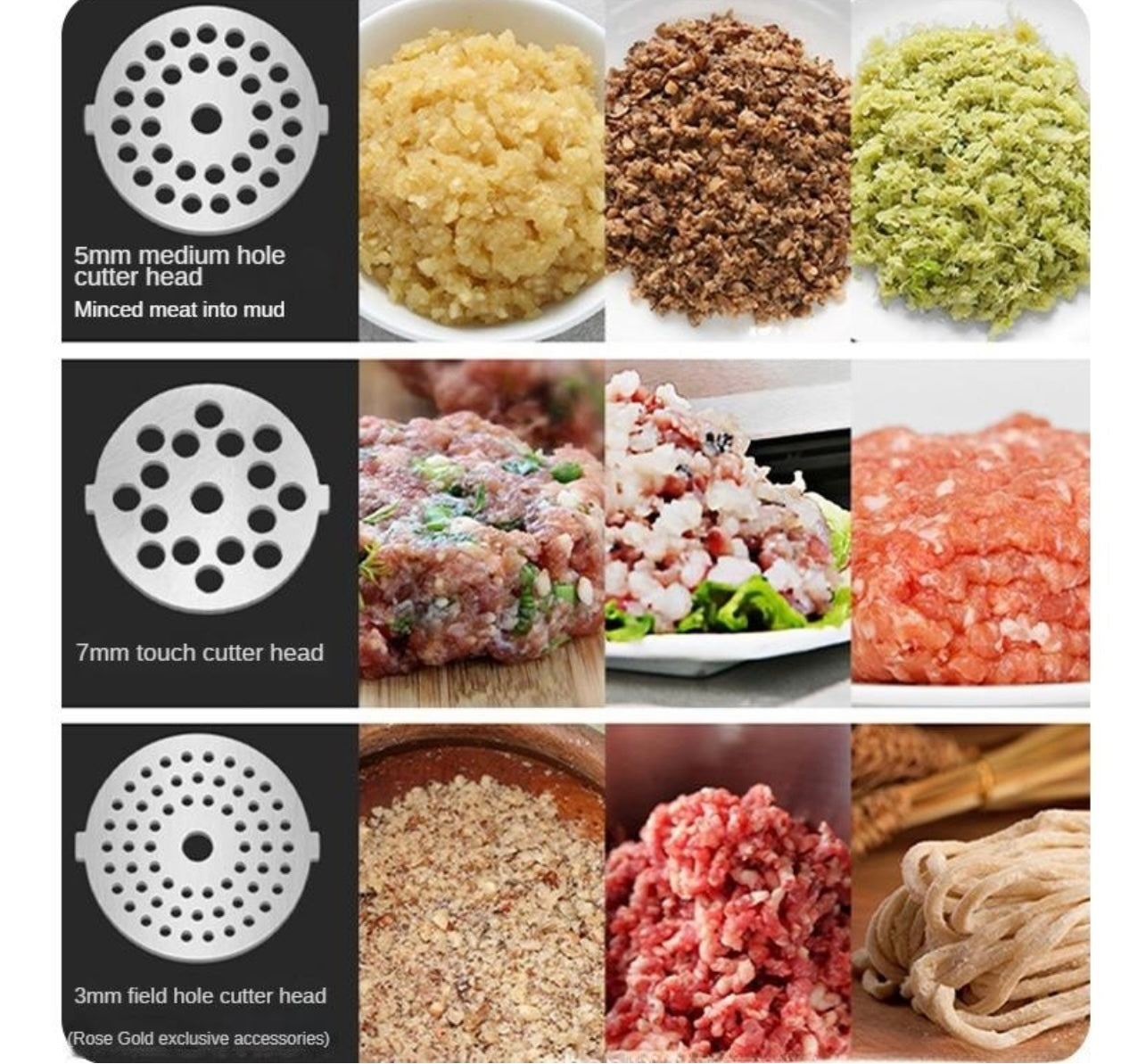 MASINA DE TOCAT CARNE ELECTRICA, 2200W, CU ACCESORII PENTRU CARNATI