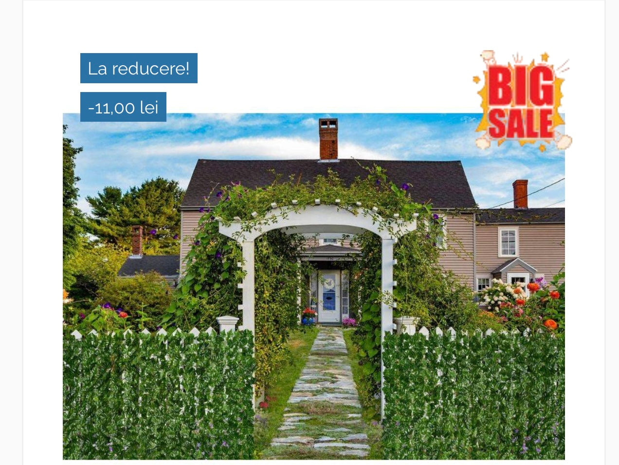 Gard XXL 3m x 1m lungime, gard cu frunze artificiale, gard verde artificial, gard decoractiv Elastix