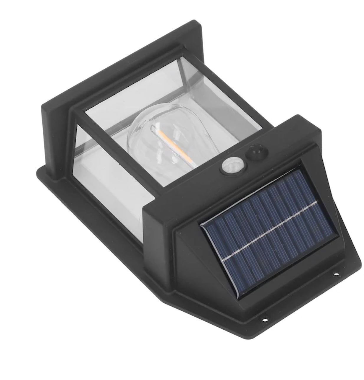 Lampă Solară LED de Perete Tip Felinar Iluminat Exterior cu Senzor de Mișcare 8m