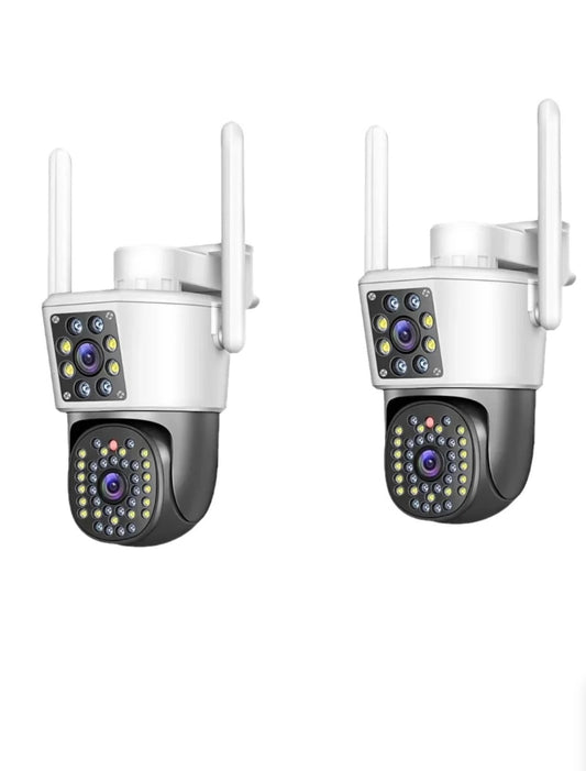 Set 2 X Camera de supraveghere WIFI, Cu 2 camere video integrate, 6MP, Full HD+