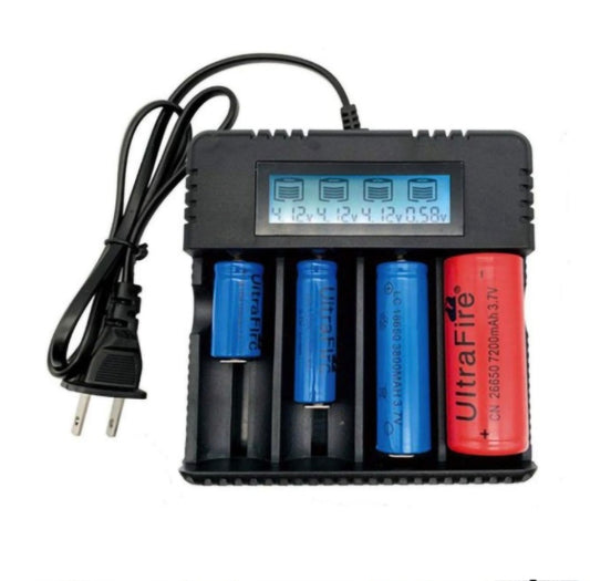 INCARCATOR PENTRU BATERII, UNIVERSAL, 3000MA, 4.2V, ECRAN LCD, CAPACITATE 4 BATERII