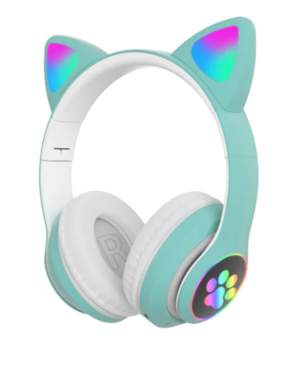 1+1 GRATIS Casti audio Wireless, urechi de pisica, iluminare LED