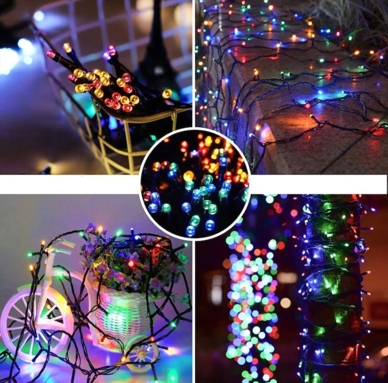 Instalatie LED tip rola, lungime 100m, cu 480 led mare tip diamant, IP 44, 8 jocuri de lumini