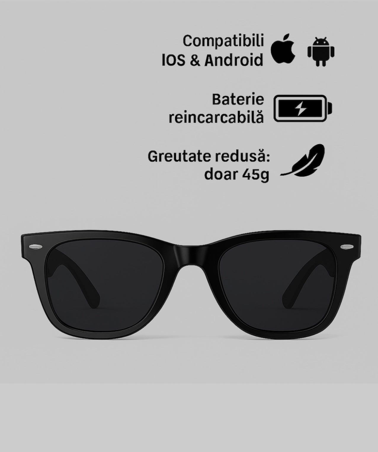 BSG TECH Ochelari de soare inteligenți XO Smart Bluetooth Audio