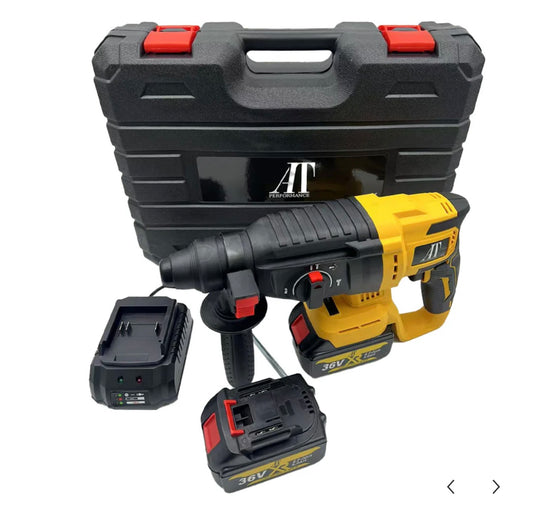 Mașină De Găurit Electrică AT PERFORMANCE® 1680W, 3500rpm, 2 Baterii 36V, 26mm, Fără Fir, Albastru – Putere Și Precizie Pentru Profesioniști Și Bricolaj