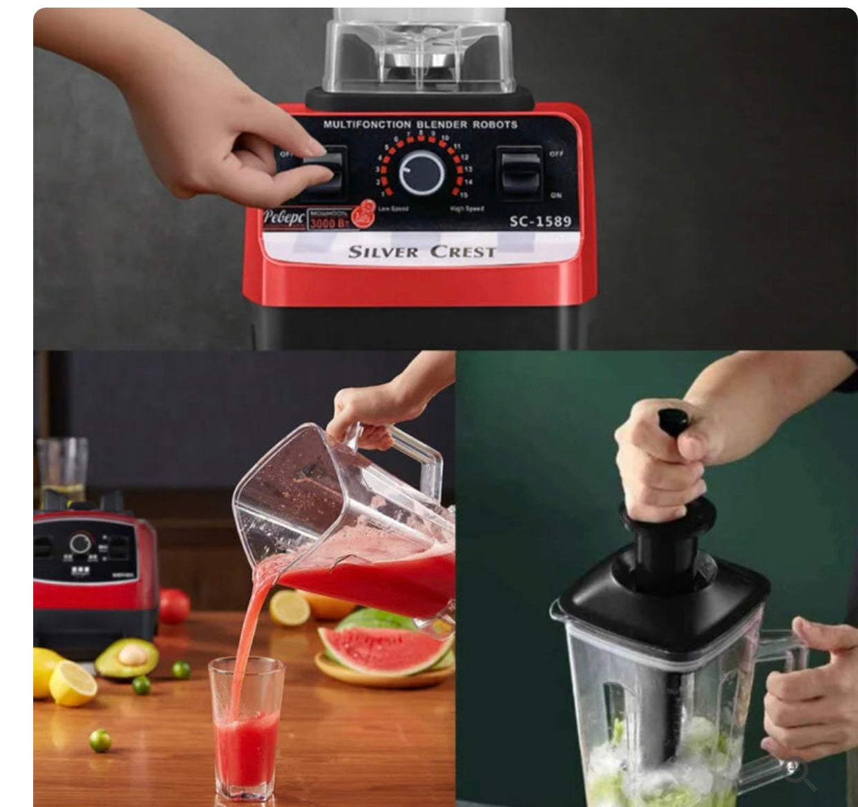 Blender profesional 1,5L , viteze