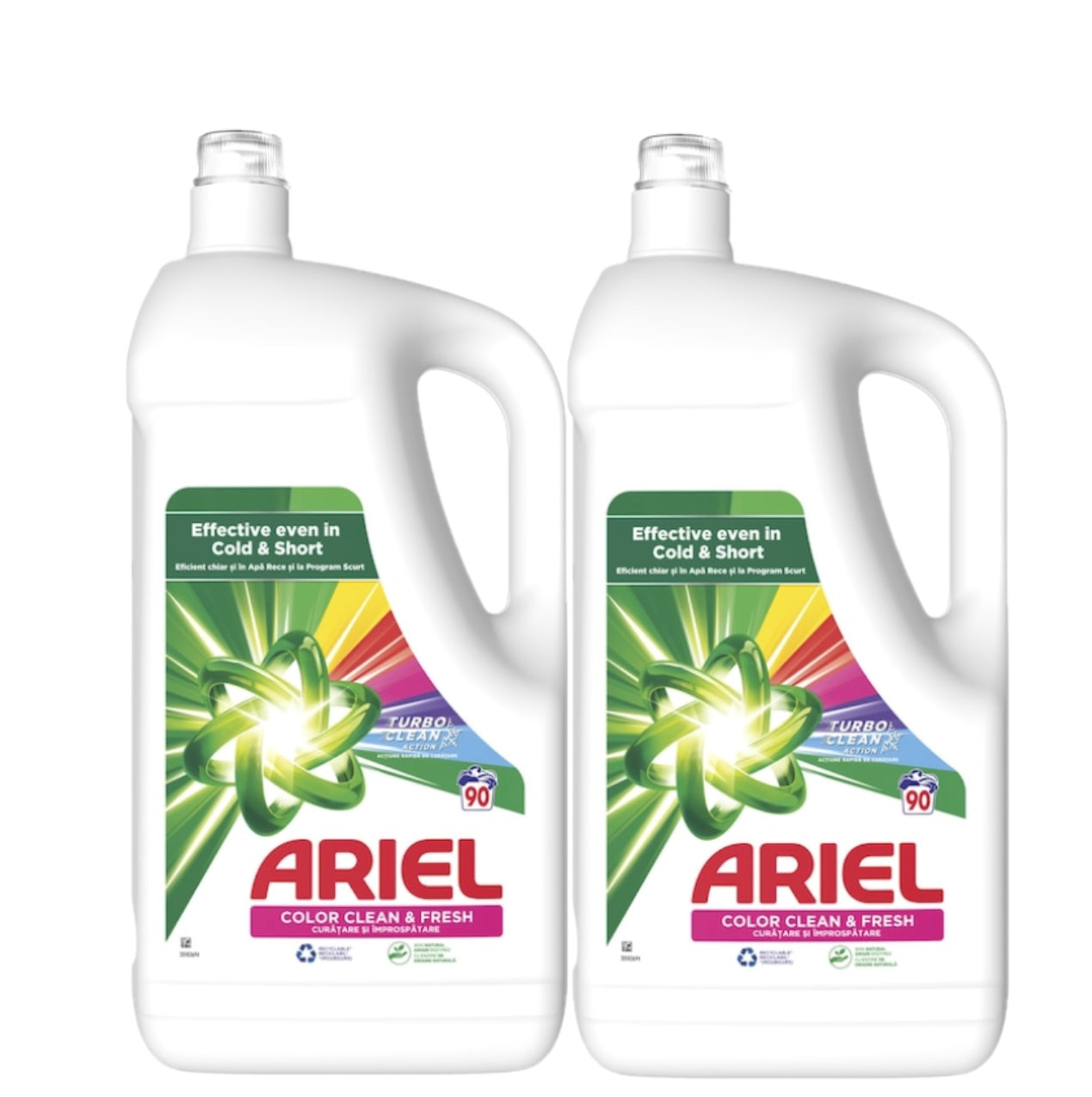 Pachet 2X Detergent lichid Ariel Color Clean & Fresh, 90 spalari, 4.5L