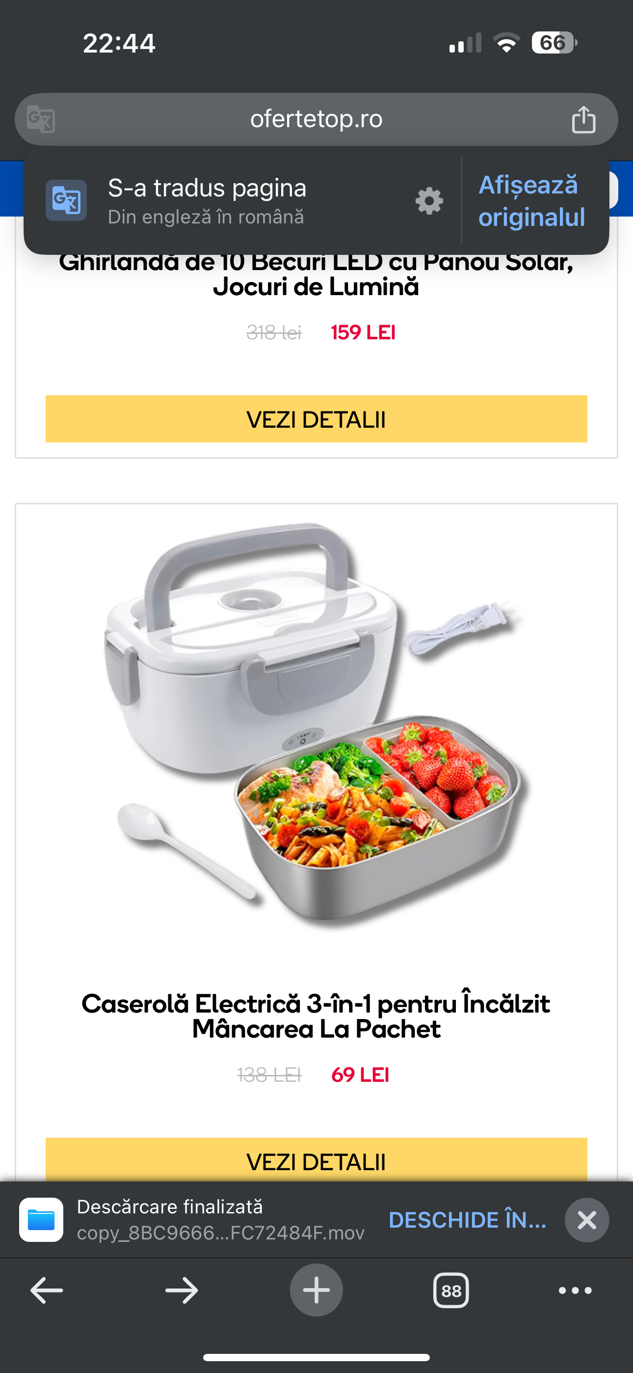 Caserolă Electrică 3-în-1 pentru Încălzit Mâncarea la Birou, în Mașină sau la Școală