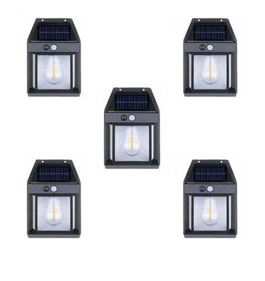 Set 5X lampi solare, buton ON/OFF, Baterie 600 mAh