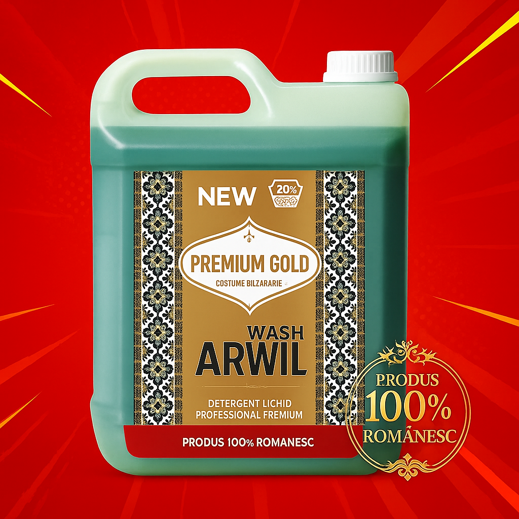 Pachet 2x Detergent lichid Arwil Gold cu bicarbonat – parfum Baccarate