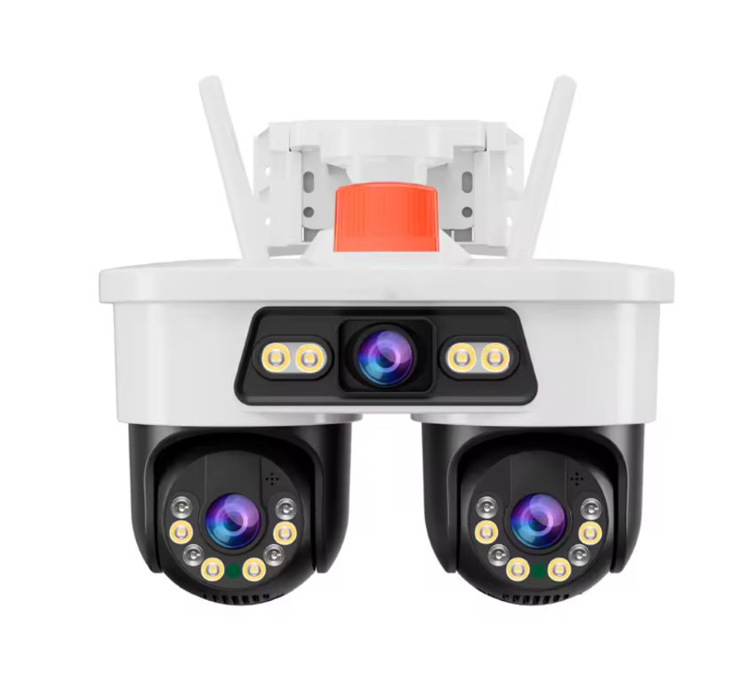 Cameră Supraveghere WiFi Jortan Ultra HD 9 MP 6K, 3 Lentile, Cap Dublu PTZ 355°