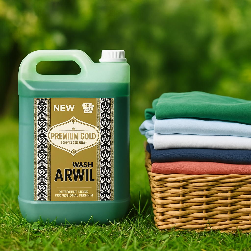 Pachet 2x Detergent lichid Arwil Gold cu bicarbonat – parfum Baccarate