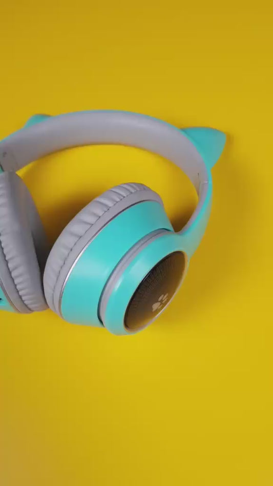 Căști Bluetooth cu Urechi de Pisică – Perfecte pentru Gaming, TikTok & Cadou de Crăciun 🎄📱