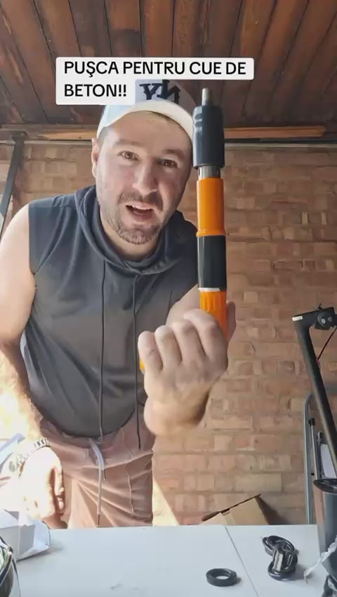 Pistol manual pentru fixarea cuielor in beton+50CAPSE CADOU trusa  &OCHELARI PROTECȚIE